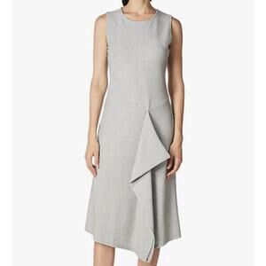 CALVIN KLEIN Women's Plus Size 1X Striped Asymmetrical Ruffled A-Line Dress